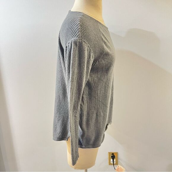 prAna Grey Organic Cotton Mainspring Sweater Size Small - Picture 6 of 10